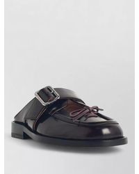 Marni - Leather Buckle Sabots Round Toe Design - Lyst