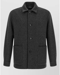 ZEGNA - Cashmere Wool Jersey Overshirt - Lyst