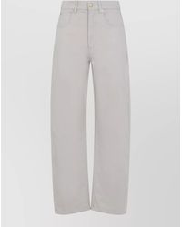 Max Mara - Denim Mid-Rise Barrel-Leg Trousers - Lyst