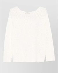 DUNST - Crochet Crewneck Sweater Long Sleeves - Lyst