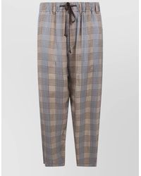 Uma Wang - Gorlitz Checked Trousers Side And Back Pockets - Lyst