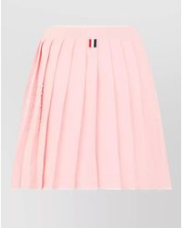 Thom Browne - Cotton Pleated Mini Skirt - Lyst