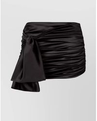 Dolce & Gabbana - Silk Gathered Knot-Detail Mini Skirt - Lyst