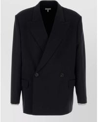 Loewe - Wool Blend Blazer Double Breasted Design - Lyst