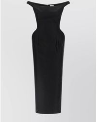 Magda Butrym - Shoulder Dress Silhouette Fitted Neckline - Lyst