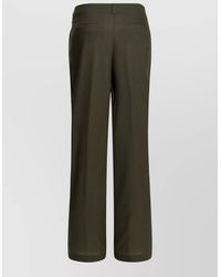 Herno - Wool Tailored Trousers Pleats Belt Loops Pockets - Lyst