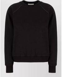 The Row - Cotton Blend Crew Neck Raglan Sweatshirt - Lyst