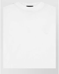 Emporio Armani - Embroidered Logo Cotton T-Shirt - Lyst