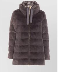Herno - A-Shape Down Jacket Drawstring Detail - Lyst