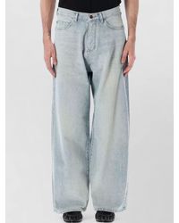 Balenciaga - Organic Japanese Denim Wide Leg Trousers - Lyst