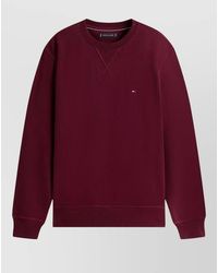 Tommy Hilfiger - Long Sleeve Crew Neck Sweater With Ribbed Cuffs - Lyst