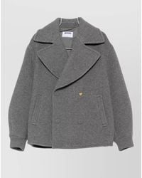 Moschino - Double Breasted Wool Blend Casual Blazer - Lyst