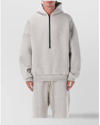 Fear Of God - Cotton-Blend Relaxed-Fit Half-Zip Hoodie - Lyst