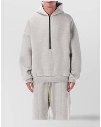 Fear Of God - Cotton-Blend Relaxed-Fit Half-Zip Hoodie - Lyst