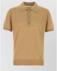Valentino Garavani - Wool Polo Shirt Short Sleeves Collar - Lyst