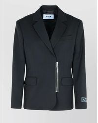MSGM - Virgin Wool Blend Blazer - Lyst