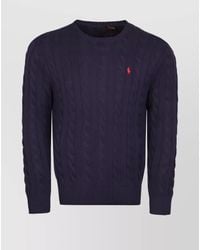 Polo Ralph Lauren - Cable-Knit Cotton Crewneck Jumper - Lyst