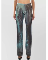 Jean Paul Gaultier - Mesh High-Rise Flared Trousers - Lyst