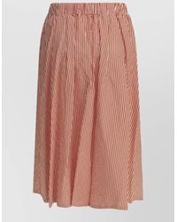Apuntob - Pleated Striped Midi Skirt Collection - Lyst