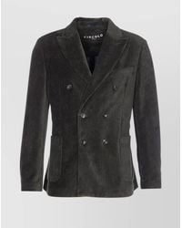 Circolo 1901 - Suede Jacket With Button Detailing And Pockets - Lyst