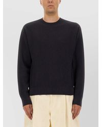 Studio Nicholson - Crew Neck Ribbed Texture Long Sleeves Sweater - Lyst