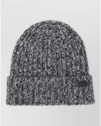 Brioni - Wool Beanie Hat Ribbed Turn Up Cuff - Lyst