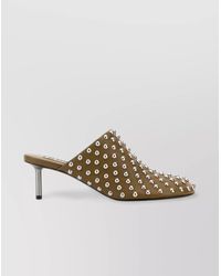 Jil Sander - Khaki Leather Mules - Lyst