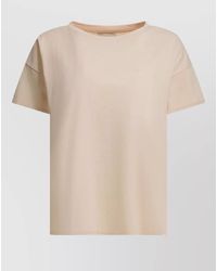 Loulou de Saison - Short Sleeve Round Neck T Shirt Side Slits - Lyst