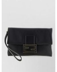 Fendi - Mamma Baguette Lamb Leather Clutch Bag - Lyst