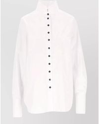 Barena - Cotton Stand Collar Shirt - Lyst