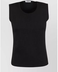 P.A.R.O.S.H. - Sleeveless Crew Neck Knitted Top - Lyst