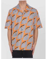 Gucci - Boxy Fit Dolphin Print Shirt - Lyst