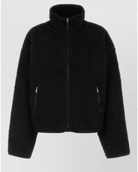 Entire studios - Teddy Jacket Fleece Texture High Collar Pockets - Lyst