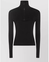 Courreges - High Neck Long Sleeve Knitwear Top - Lyst