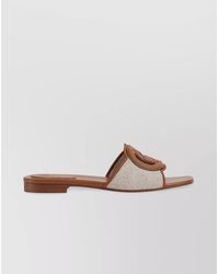 Gucci - Interlocking G Canvas & Leather Sandal - Lyst