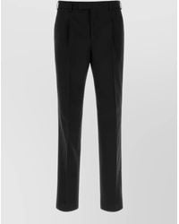 PT Torino - Wool Mid Rise Straight Leg Tailored Trousers - Lyst
