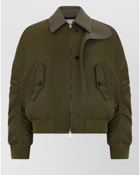 Bottega Veneta - Nylon Bomber Jacket Leather Collar Intrecciato - Lyst