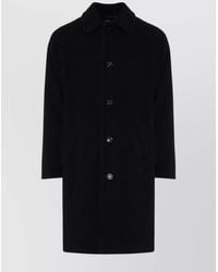 A.P.C. - Wool Coat With Long Sleeves And Side Pockets - Lyst
