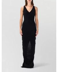 Rick Owens - Cotton V-Neck Sleeveless Maxi Dress - Lyst