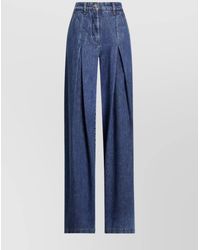 Dolce & Gabbana - Denim Mid-Rise Wide-Leg Trousers - Lyst