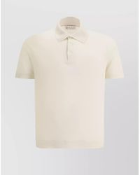 Brunello Cucinelli - Linen Polo Shirt Mélange Pattern - Lyst
