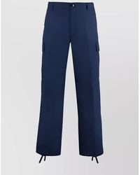 KENZO - Cotton Ripstop Mid-Rise Straight-Leg Cargo Trousers - Lyst