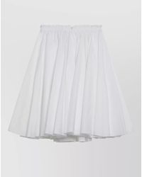 Ami Paris - Cotton Skirt Full Silhouette Pleated Design - Lyst