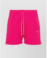 P.A.R.O.S.H. - Striped Cotton Blend Jersey Shorts - Lyst
