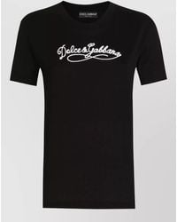 Dolce & Gabbana - Jersey Tshirt With Embroidery - Lyst