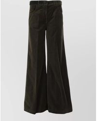 Aspesi - Cotton Velvet Wide-Leg Trousers - Lyst