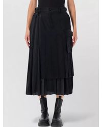 Sacai - Suiting Nylon Twill High Waist Skirt - Lyst