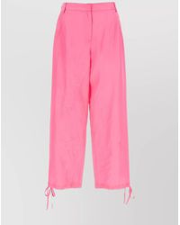 MSGM - Tapered Trousers With Drawstring And Elastic Waistband - Lyst