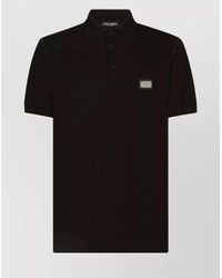 Dolce & Gabbana - Cotton Piqué Short-Sleeve Polo Shirt - Lyst