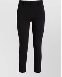 SIMONA CORSELLINI - Stretch Viscose Trousers Cropped Tight Silhouette - Lyst